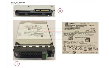 Fujitsu HD SATA 6G 8TB 7.2K 512E HOT PL 3.5\' BC für Fujitsu Primergy RX2510 M2