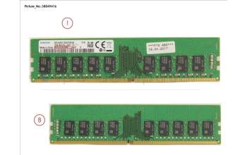 Fujitsu S26361-F3909-E616 16GB (1X16GB) 2RX8 DDR4-2400 U ECC