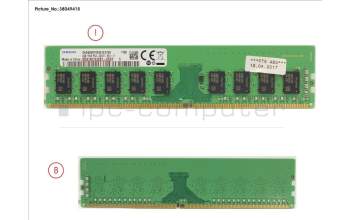 Fujitsu 4GB (1X4GB) 1RX8 DDR4-2400 U ECC für Fujitsu Primergy RX1330 M3