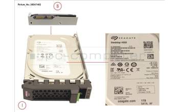 Fujitsu HD SATA 6G 1TB 7.2K HOT PL 3.5\'\' ECO für Fujitsu Primergy RX1330 M3