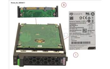 Fujitsu Fujitsu HD SATA 6G 2TB 7.2K HOT PL 2.5\" BC 512n für Fujitsu Primergy RX2540 M4