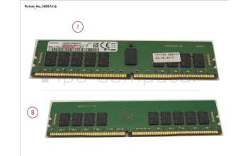 Fujitsu 16GB (1X16GB) 2RX8 DDR4-2666 R ECC für Fujitsu Primergy RX2540 M4