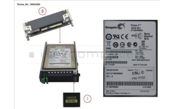 Fujitsu SSD SAS 6G 100GB MLC HOT PL 2.5\' EP PERF für Fujitsu Primergy RX300 S8