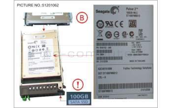 Fujitsu S26361-F5225-L100 SSD SATA 6G 100GB MLC HOT P 2.5\' EP MAIN