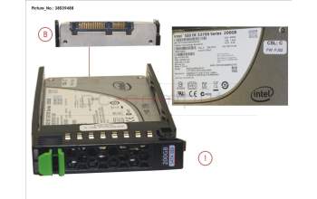 Fujitsu SSD SATA 6G 200GB MAIN 2.5\' H-P EP für Fujitsu Primergy TX2540 M1