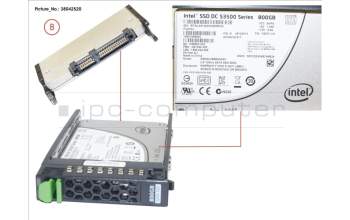 Fujitsu SSD SATA 6G 800GB READ-INTEN 2.5\' H-P EP für Fujitsu Primergy RX2520 M1