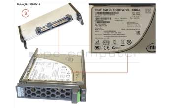 Fujitsu SSD SATA 6G 480GB READ-INTEN 2.5\' H-P EP für Fujitsu Primergy RX4770 M3
