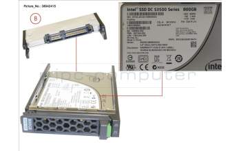 Fujitsu SSD SATA 6G 800GB READ-INTEN 2.5\' H-P EP für Fujitsu Primergy TX1330 M2