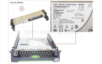 Fujitsu SSD SATA 6G 480GB READ-INTEN 3.5\' H-P EP für Fujitsu Primergy TX2540 M1