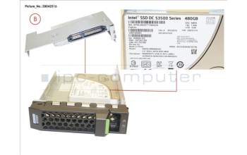 Fujitsu SSD SATA 6G 480GB READ-INTEN 3.5\' H-P EP für Fujitsu Primergy RX2530 M2