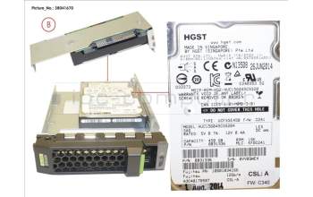 Fujitsu HD SAS 12G 450GB 15K HOT PL 3.5\' EP für Fujitsu Primergy RX2540 M2