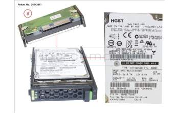 Fujitsu HD SAS 6G 1.2TB 10K HOT PL 2.5\' EP für Fujitsu Primergy RX2560 M1