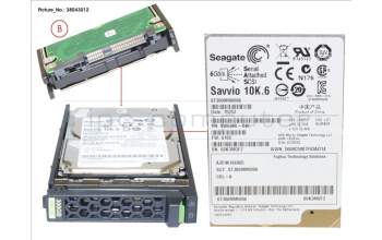 Fujitsu HD SAS 6G 300GB 10K HOT PL 2.5\' EP für Fujitsu Primergy CX2550 M2