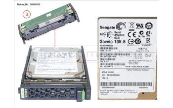 Fujitsu HD SAS 6G 450GB 10K HOT PL 2.5\' EP für Fujitsu Primergy CX2550 M2
