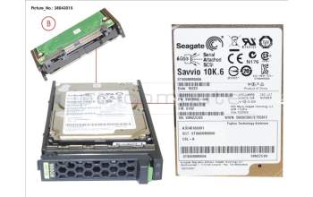 Fujitsu HD SAS 6G 900GB 10K HOT PL 2.5\' EP für Fujitsu Primergy RX2560 M1