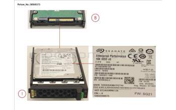 Fujitsu HD SAS 12G 2.4TB 10K 512E HOT PL 2.5\' EP für Fujitsu Primergy RX2510 M2