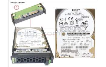 Fujitsu HD SAS 12G 900GB 10K 512E HOT PL 2.5\' EP für Fujitsu Primergy RX2540 M1