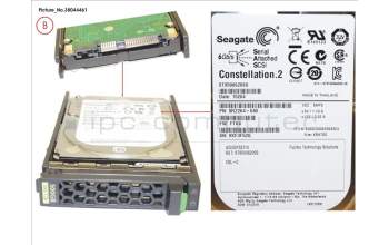 Fujitsu HD SAS 6G 500GB 7.2K HOT PL 2.5\' BC für Fujitsu Primergy RX2560 M2