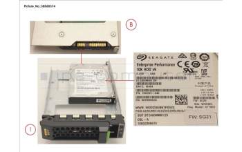 Fujitsu HD SAS 12G 2.4TB 10K 512E HOT PL 3.5\' EP für Fujitsu Primergy RX2510 M2