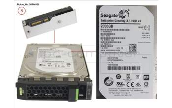 Fujitsu HD SAS 12G 2TB 7.2K 512E HOT PL 3.5\' BC für Fujitsu Primergy RX2540 M1