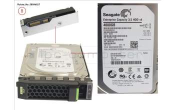 Fujitsu HD SAS 12G 4TB 7.2K 512E HOT PL 3.5\' BC für Fujitsu Primergy RX2510 M2