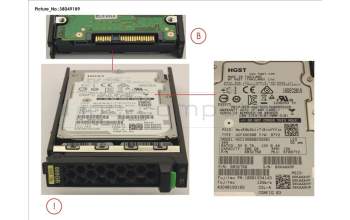 Fujitsu HD SAS 12G 600GB 15K 512N SED H-PL 2.5\' für Fujitsu Primergy CX2550 M2