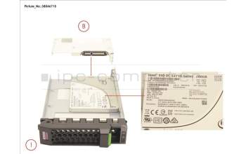 Fujitsu SSD SATA 6G 200GB WRITE-INT. 3.5\' H-P EP für Fujitsu Primergy RX2540 M2