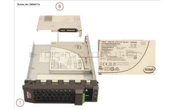Fujitsu SSD SATA 6G 400GB WRITE-INT. 3.5\' H-P EP für Fujitsu Primergy RX2530 M2