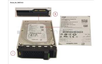 Fujitsu Fujitsu HD SAS 12G 1TB 7.2K HOT PL 3.5 BC für Fujitsu Primergy RX2540 M4