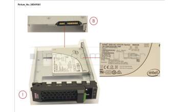 Fujitsu SSD SATA 6G 480GB READ-INT. 3.5\' H-P EP für Fujitsu Primergy RX2530 M2