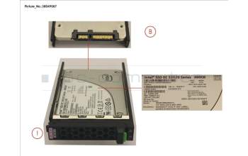 Fujitsu SSD SATA 6G 480GB READ-INT. 2.5\' H-P EP für Fujitsu Primergy RX2560 M2