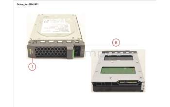 Fujitsu HD SAS 12G 8TB 7.2K 512E HOT PL 3.5\" BC für Fujitsu Primergy RX1330 M3