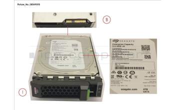 Fujitsu HD SATA 6G 4TB 7.2K HOT PL 3.5\' BC für Fujitsu Primergy RX2530 M4