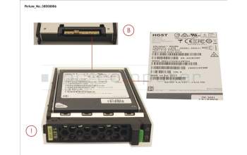 Fujitsu SSD SAS 12G 1.6TB MIXED-USE 2.5\' H-P EP für Fujitsu Primergy RX2540 M4
