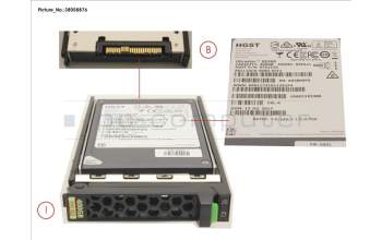 Fujitsu SSD SAS 12G 400GB MIXED-USE 2.5\' H-P EP für Fujitsu Primergy RX2560 M2