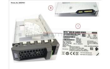 Fujitsu SSD SATA6G 480GB MIXED-USE 3.5\' HP S4600 für Fujitsu Primergy RX1330 M3
