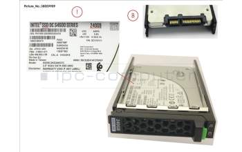 Fujitsu SSD SATA6G 240GB MIXED-USE 2.5\' HP S4600 für Fujitsu Primergy RX1330 M3