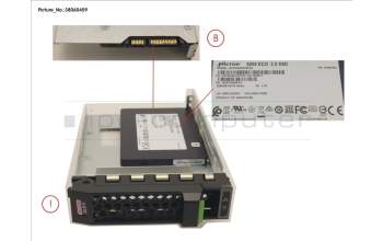 Fujitsu SSD SATA 6G 3.84TB READ-INT. 3.5\' H-P EP für Fujitsu Primergy RX2510 M2