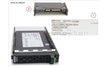 Fujitsu SSD SATA 6G 3.84TB READ-INT. 2.5\' H-P EP für Fujitsu Primergy RX4770 M3