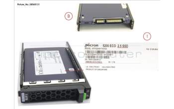 Fujitsu SSD SATA 6G 7.68TB READ-INT. 2.5\' H-P EP für Fujitsu Primergy RX1330 M3