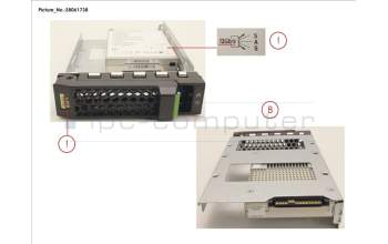 Fujitsu SSD SAS 12G 1.92TB READ-INT. 3.5\' H-P EP für Fujitsu Primergy RX2530 M4