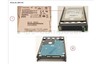 Fujitsu HD SAS 12G 600GB 10K 512E HOT PL 2.5\' EP für Fujitsu Primergy RX2530 M2
