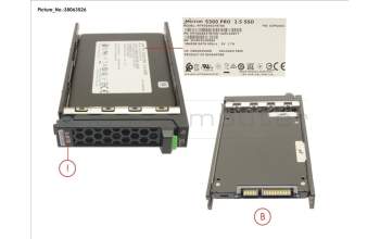 Fujitsu S26361-F5783-L384 SSD SATA 6G RI 3.84TB IN SFF SLIM