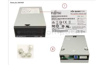 Fujitsu RDX DRIVE USB3.0 3.5\' INTERNAL für Fujitsu Primergy RX300 S8
