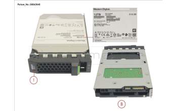 Fujitsu HD SATA 6G 12TB 7.2K 512E HOT PL 3.5\' BC für Fujitsu Primergy RX2530 M4