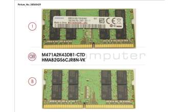 Fujitsu S26461-F4081-E5 MEMORY 16GB DDR4-2133 SO