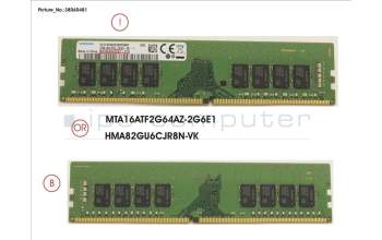Fujitsu S26461-F4101-E5 MEMORY 16GB DDR4-2666 UD
