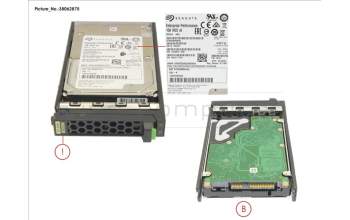 Fujitsu HD SAS 12G 900GB 15K HOT PL 2.5\' EP für Fujitsu Primergy RX2540 M4