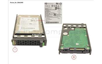 Fujitsu HD SAS 12G 1.2TB 10K 512E HOT PL 2.5\' EP für Fujitsu Primergy RX4770 M2