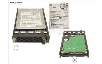 Fujitsu HD SAS 12G 1.8TB 10K 512E HOT PL 2.5\' EP für Fujitsu Primergy RX2540 M1